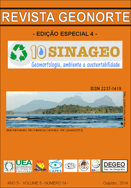 					Visualizar v. 5 n. 14 (2014): out./ Edição Especial 4: SINAGEO - Geomorfologia de Encostas
				