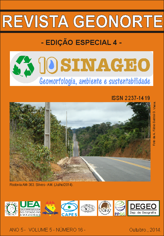 					Visualizar v. 5 n. 16 (2014): out./ Edição Especial 4: SINAGEO - Geotecnologias e Mapeamento Geomorfológico
				