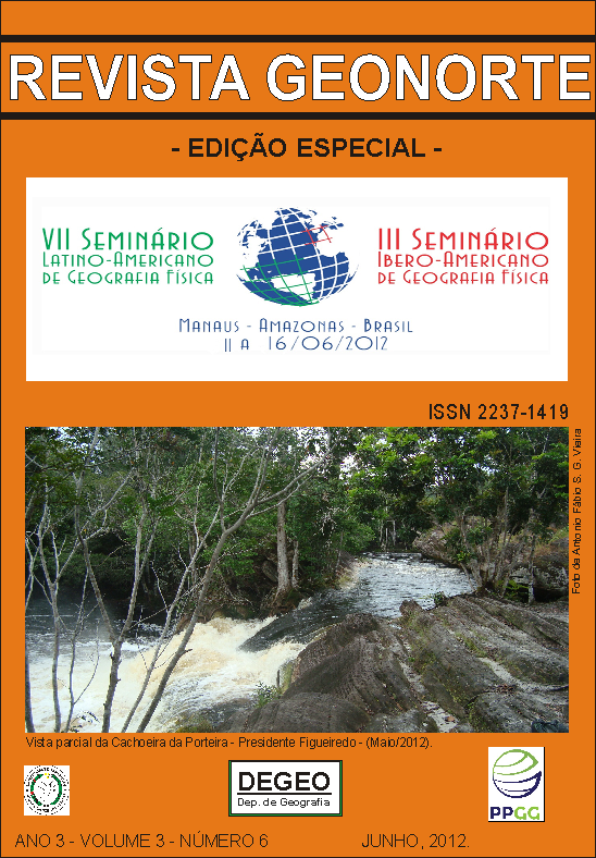 					Visualizar v. 3 n. 6 (2012): jun/. Edição Especial 1: Geografia Física
				